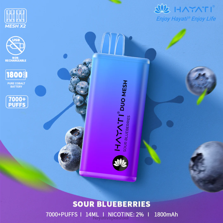 Hayati Store Israel - Hayati Duo Mesh חַד פַּעֲמִי 848P189 אוכמניות חמצמצות
