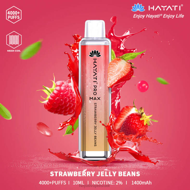 Hayati Jerusalem - Hayati Pro Max חַד פַּעֲמִי 848P142 שעועית ג'לי תות