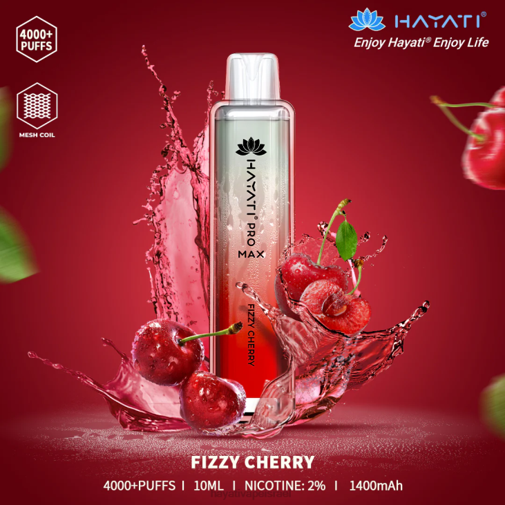 Hayati Vape Israel - Hayati Pro Max חַד פַּעֲמִי 848P103 דובדבן תוסס