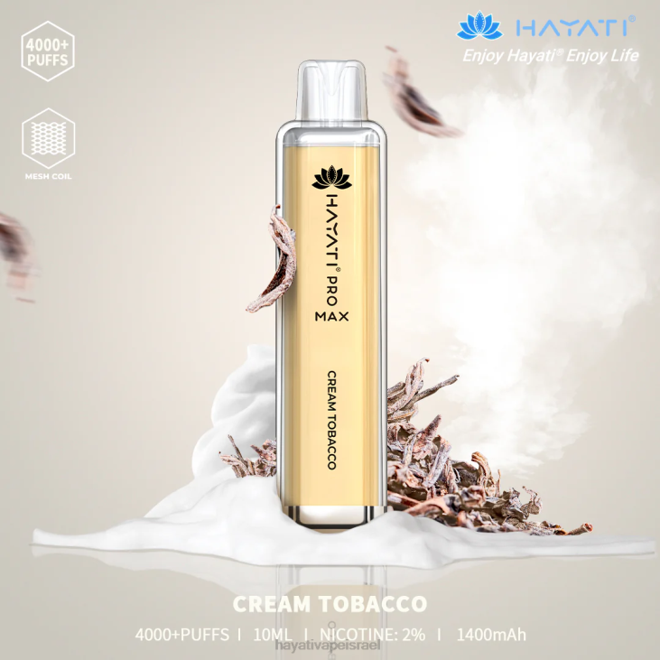 Hayati Vape Near Me - Hayati Pro Max חַד פַּעֲמִי 848P136 שמנת טבק