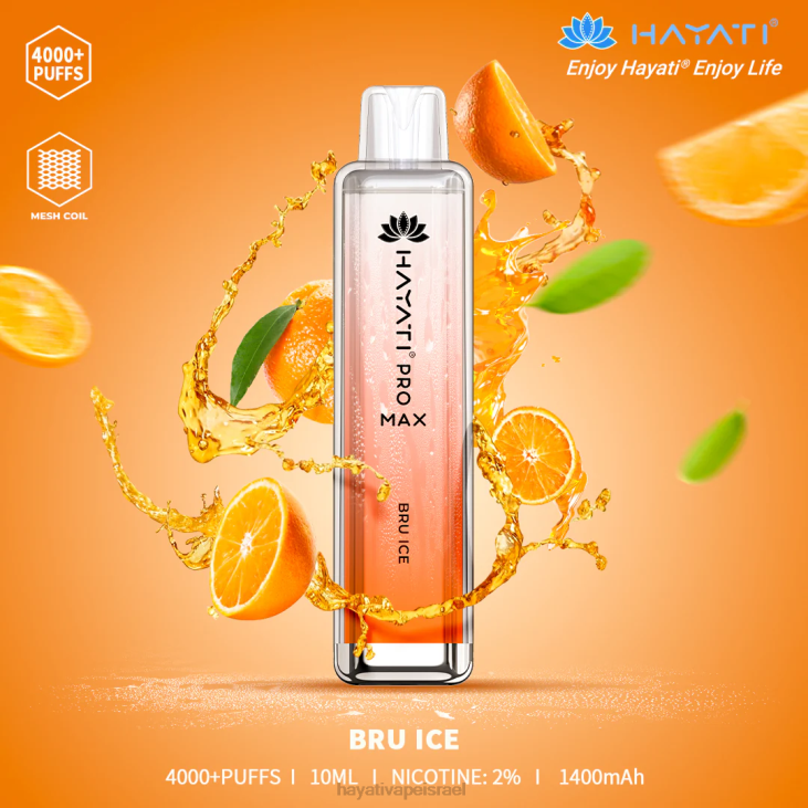 Hayati Vape Price - Hayati Pro Max חַד פַּעֲמִי 848P130 bru קרח