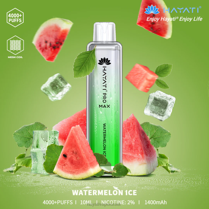Hayati Vape Review - Hayati Pro Max חַד פַּעֲמִי 848P127 קרח אבטיח