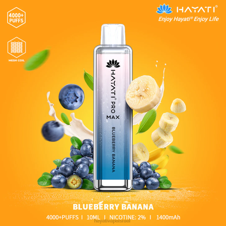 Hayati Vapes Wholesale - Hayati Pro Max חַד פַּעֲמִי 848P138 בננה אוכמניות