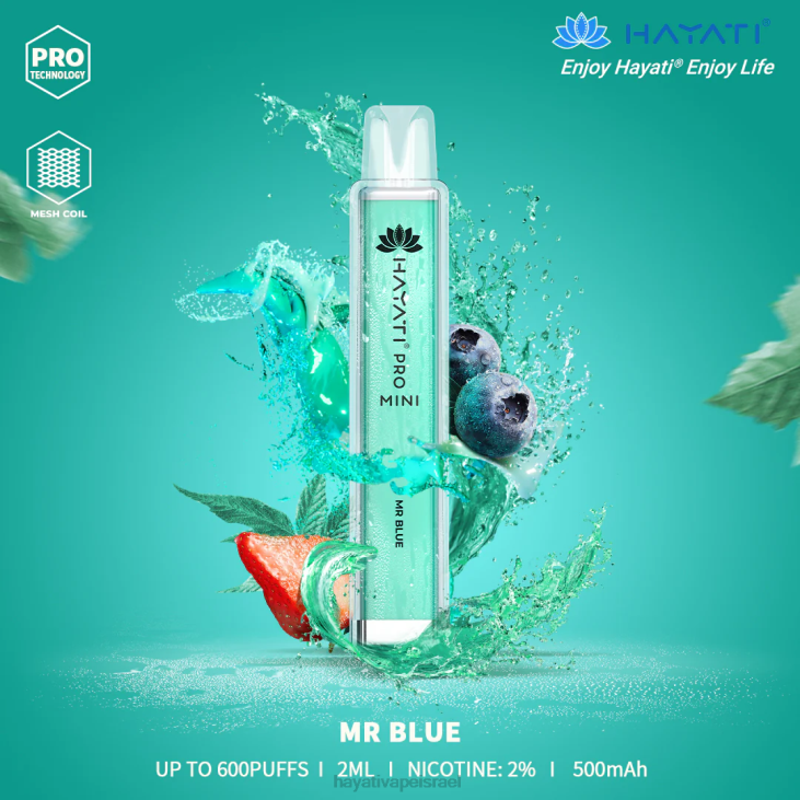 Hayati Vape Near Me - Hayati Pro Mini חַד פַּעֲמִי 848P16 מר כחול