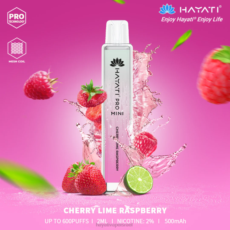 Hayati Vape Near Me - Hayati Pro Mini חַד פַּעֲמִי 848P26 דובדבן ליים פטל