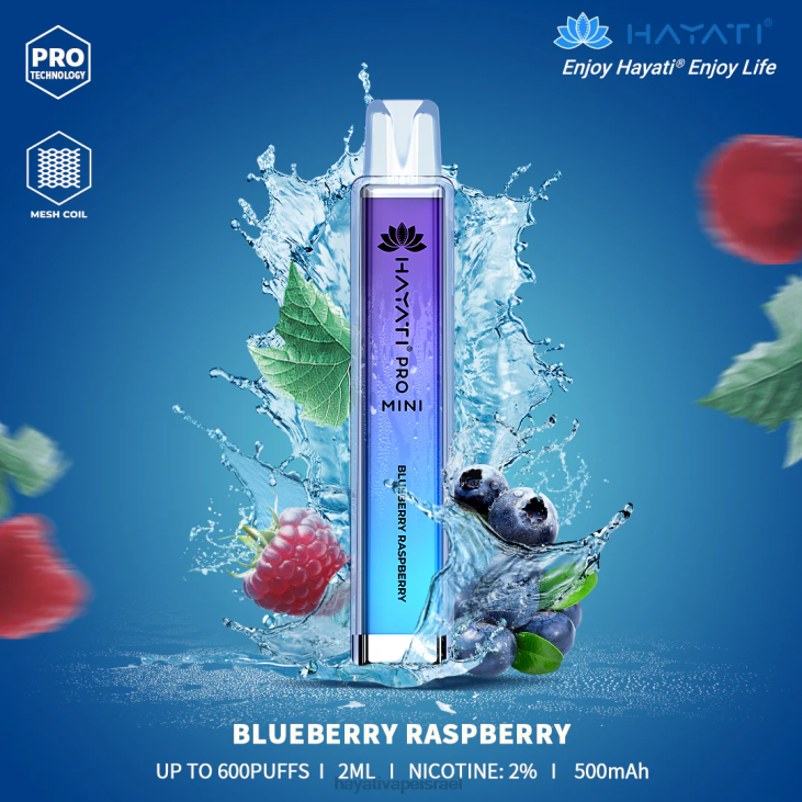 Hayati Vape Near Me - Hayati Pro Mini חַד פַּעֲמִי 848P6 אוכמניות פטל