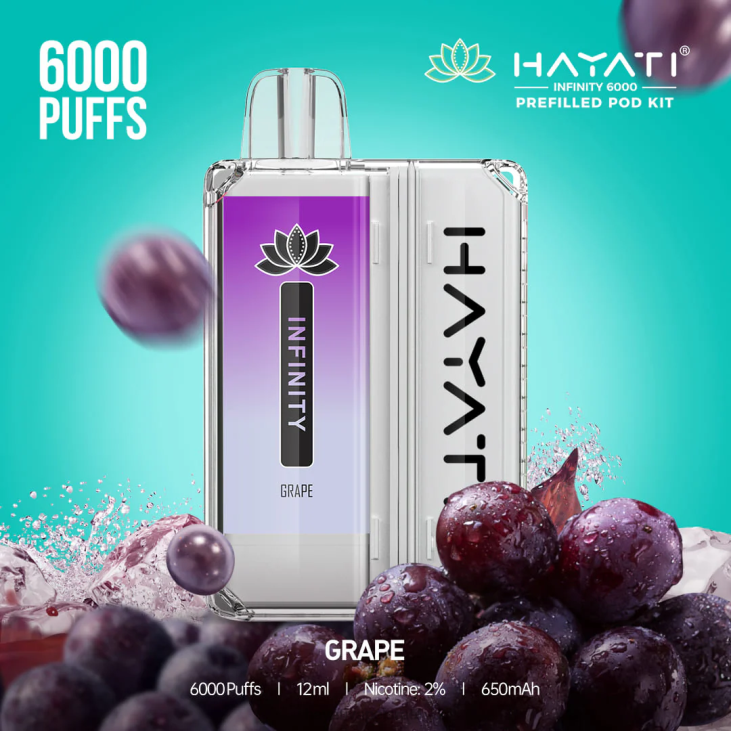 Hayati Vape Price - Hayati Infinity 6000 ערכות פוד 848P150 עַנָב