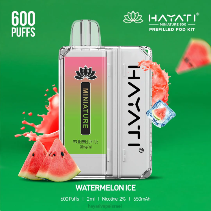 Hayati Vape Price - Hayati Miniature 600 ערכות פוד 848P50 קרח אבטיח