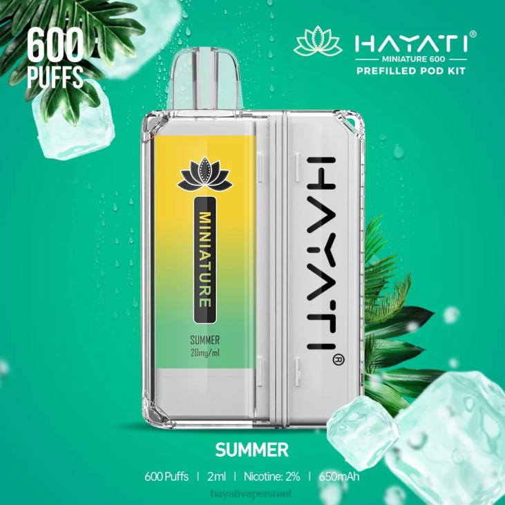 Hayati Vapes Wholesale - Hayati Miniature 600 ערכות פוד 848P48 קַיִץ